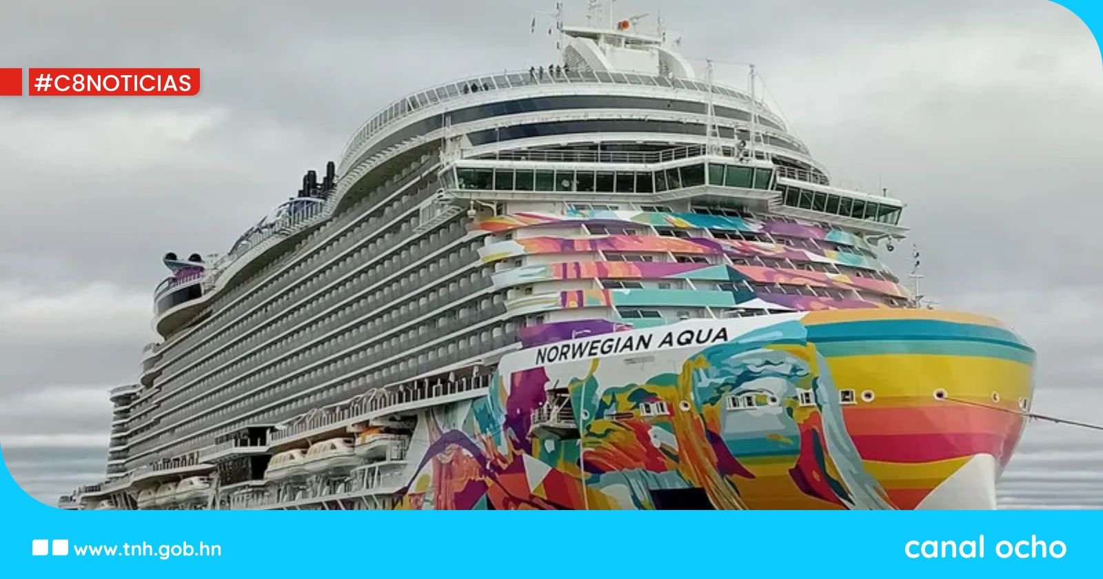 Roatán recibirá al Norwegian Aqua, uno de los cruceros más innovadores del mundo