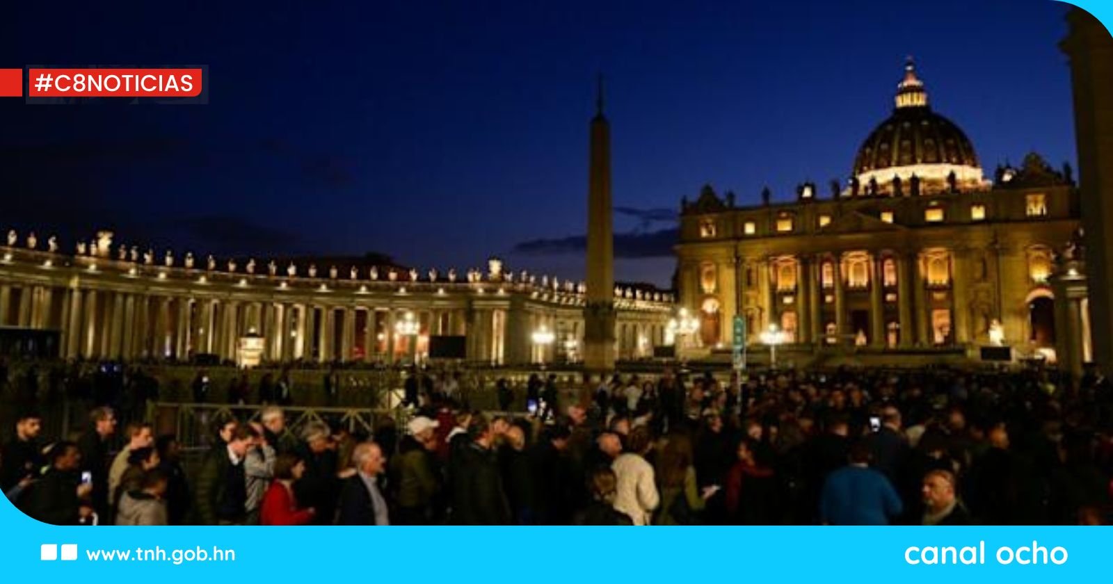 Cientos de personas pasan la noche en los alrededores vaticanos para el funeral del papa