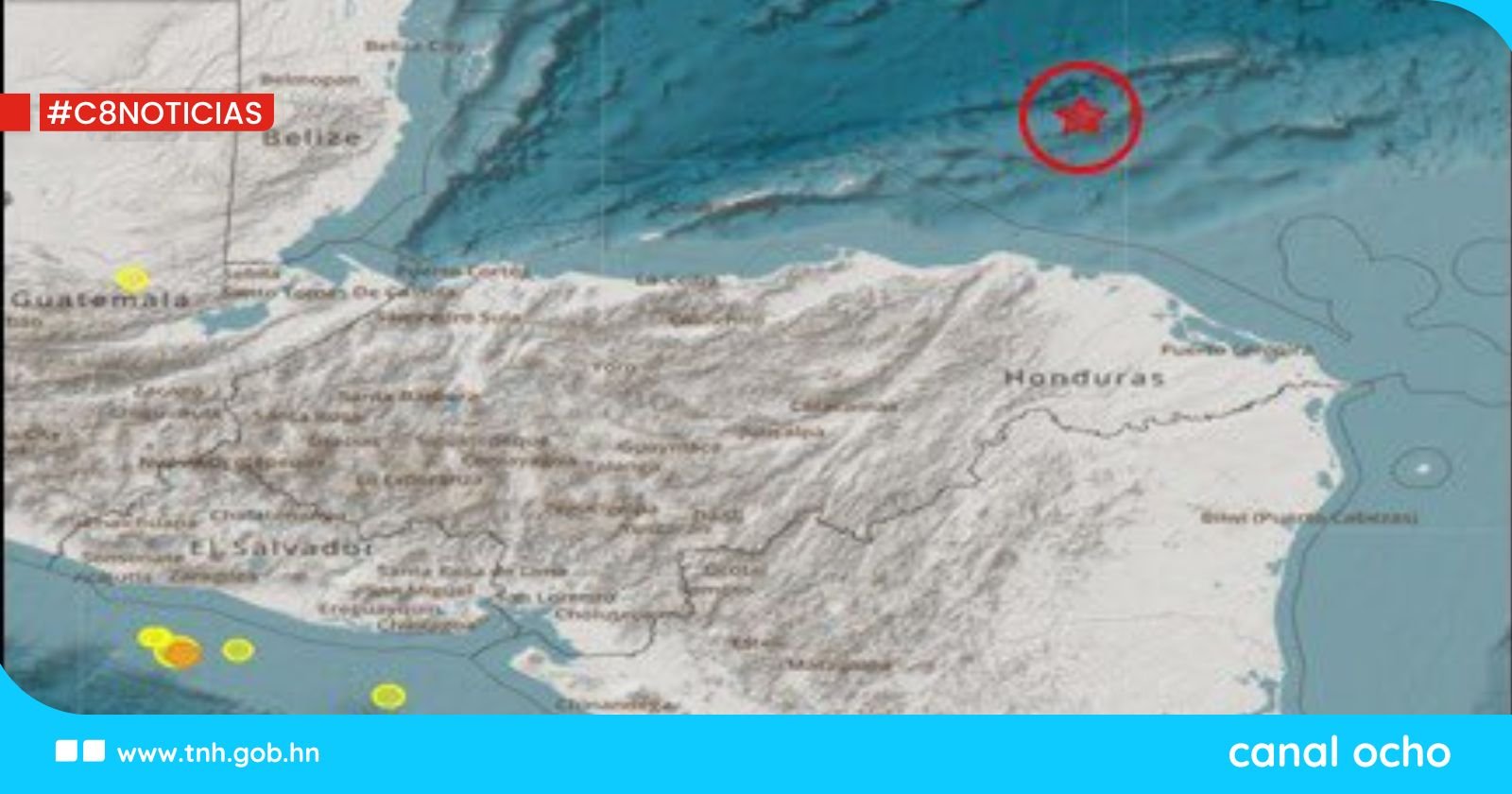 Sismo de magnitud 3.9 sacude el norte de Honduras