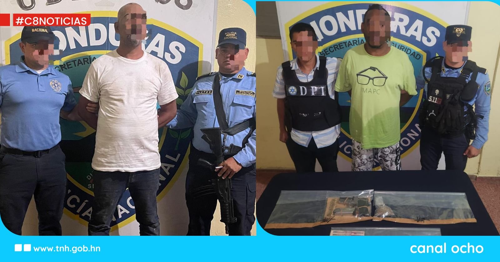 Dos ciudadanos son detenidos por diversos delitos en la UDEP-8