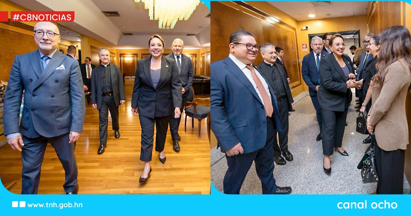 Presidenta Xiomara Castro llega a Roma para asistir a los actos fúnebres del Papa Francisco