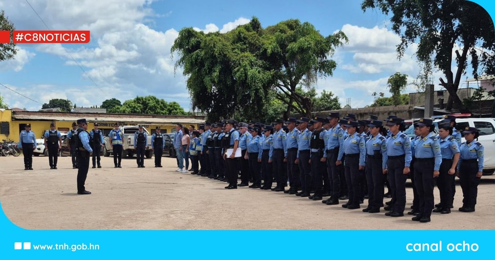 Policía Nacional refuerza la seguridad en Juticalpa con el apoyo de más de 30 agentes 