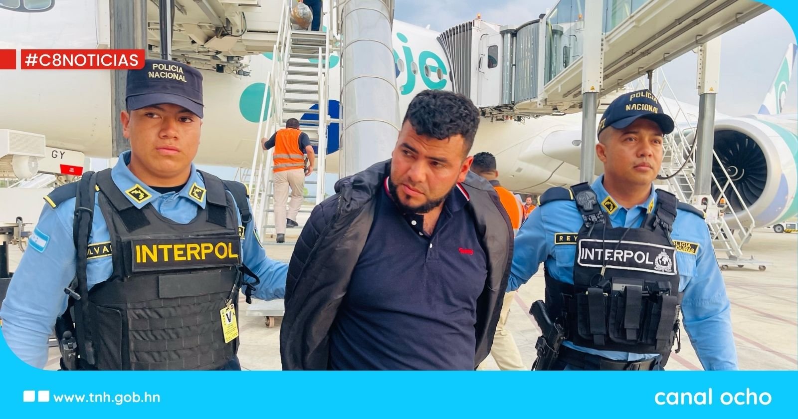 INTERPOL Honduras escolta a extraditable de la Pandilla 18 capturado en España