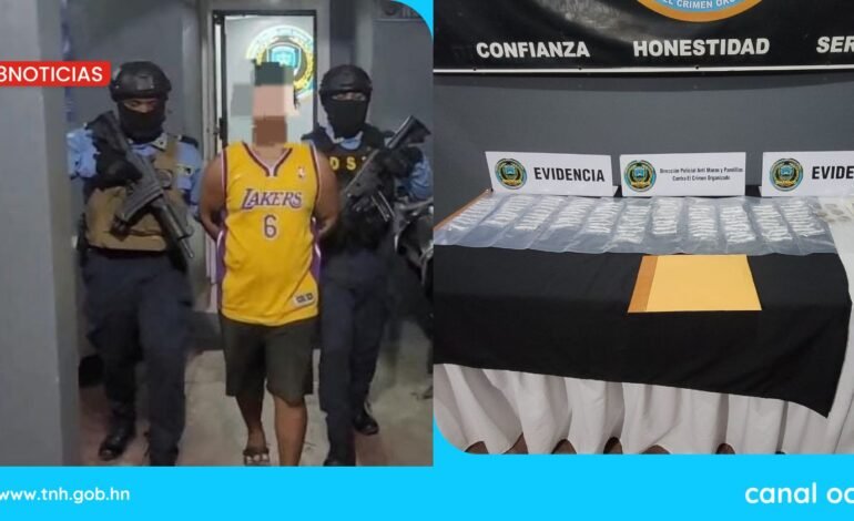 Dipmapco captura a miembro activo de la MS-13 por tráfico de drogas en Cortés