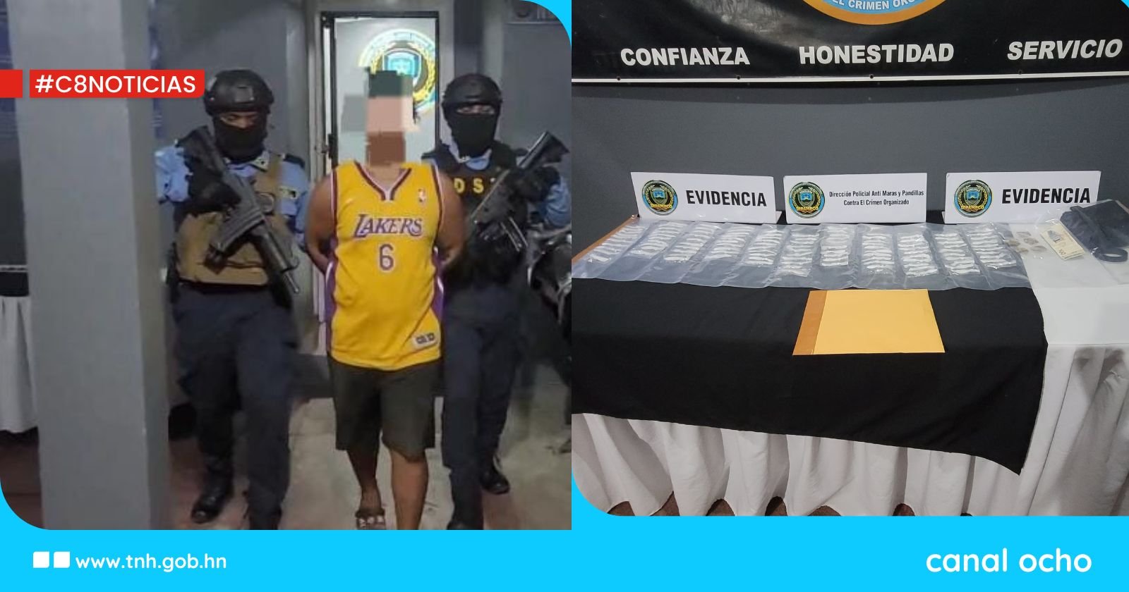 Dipmapco captura a miembro activo de la MS-13 por tráfico de drogas en Cortés