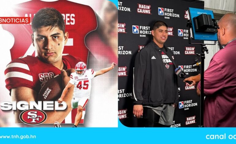 ¡Orgullo! El pateador hondureño Kenny Almendares firma con los 49ers de San Francisco