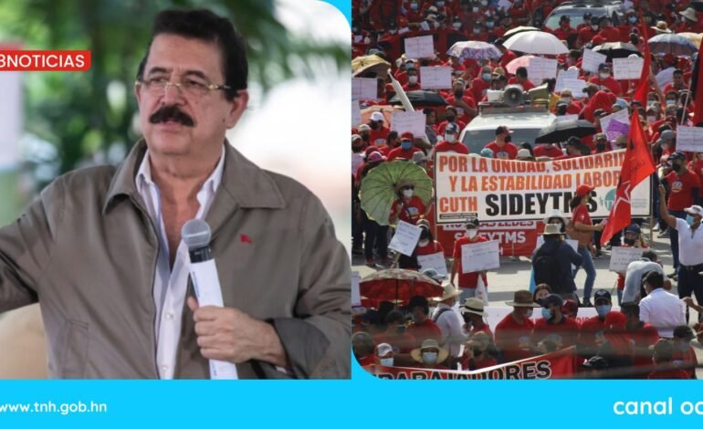 Expresidente Zelaya convoca a movilización en respaldo a la clase trabajadora este 1 de mayo