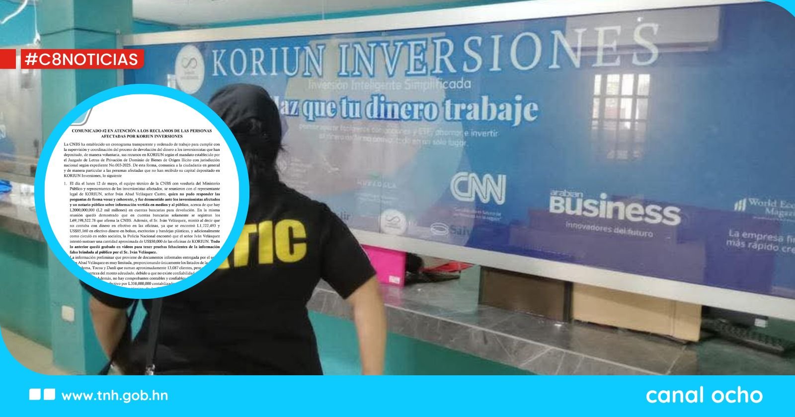 CNBS anuncia cronograma para devolución de fondos a afectados por Koriun Inversiones
