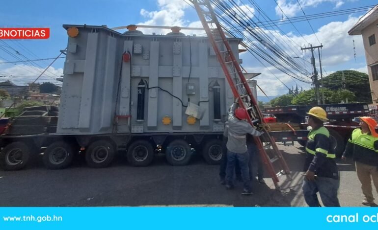 Llega transformador de 50 MVA a subestación Santa Fe para fortalecer energía en el Distrito Central