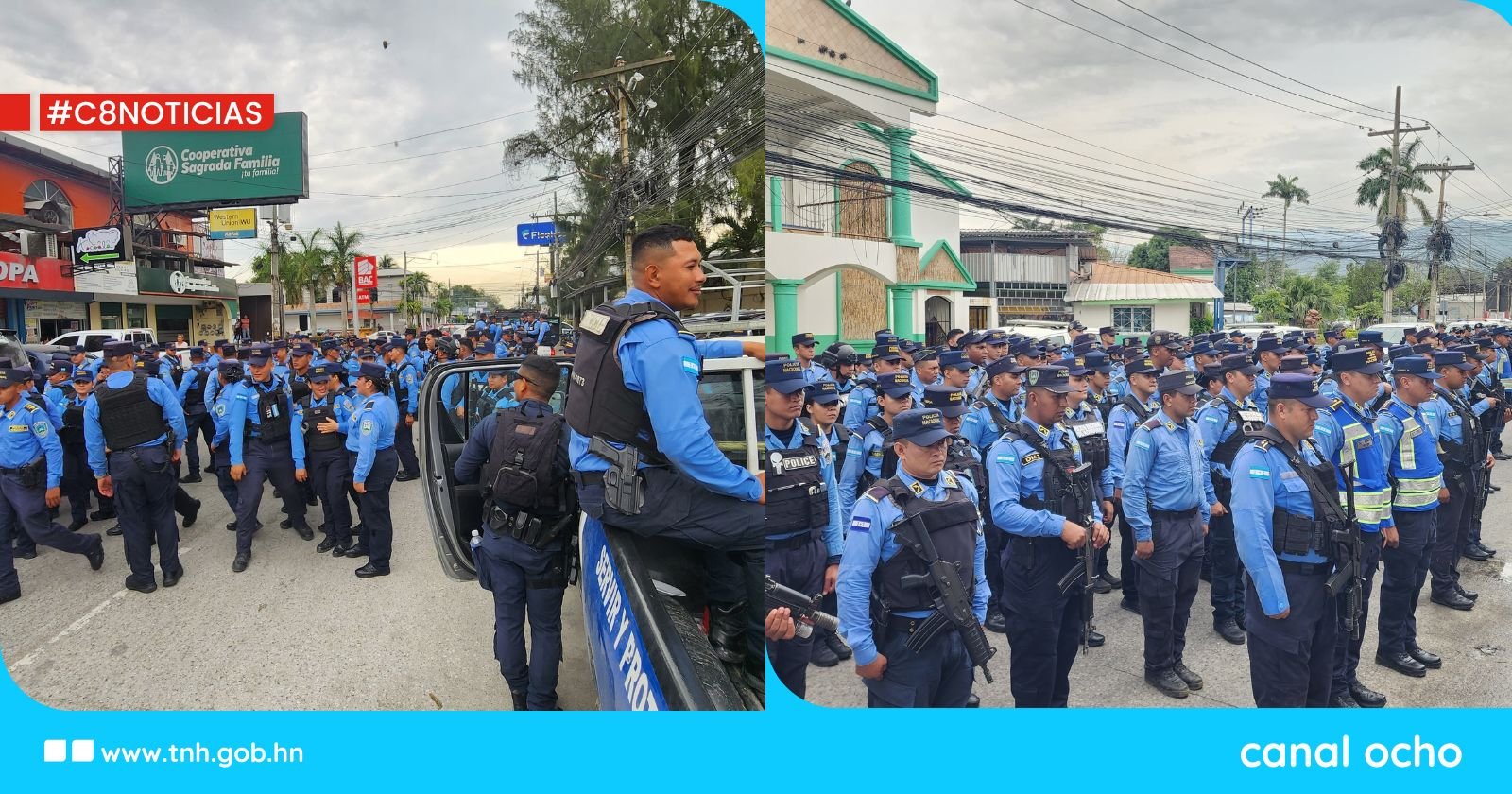 Operativos masivos de saturación policial refuerzan la seguridad en Choloma, Cortés