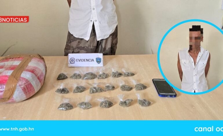 Desmantelan un centro de distribución de droga en Olancho
