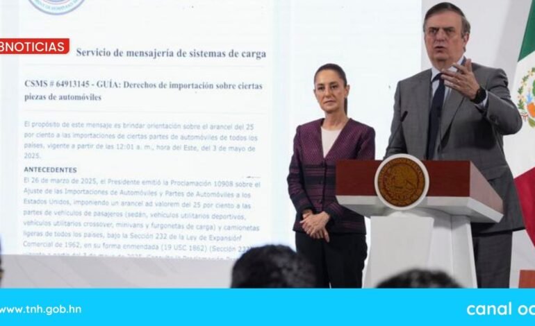 Gobierno de México celebra arancel cero a autopartes nacionales que entren a EE. UU.