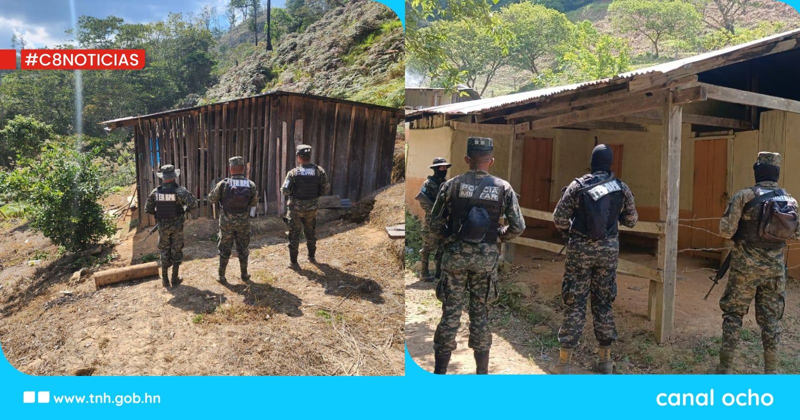 FF. AA. detectan 14 asentamientos ilegales en zona núcleo del Parque Nacional Sierra de Agalta