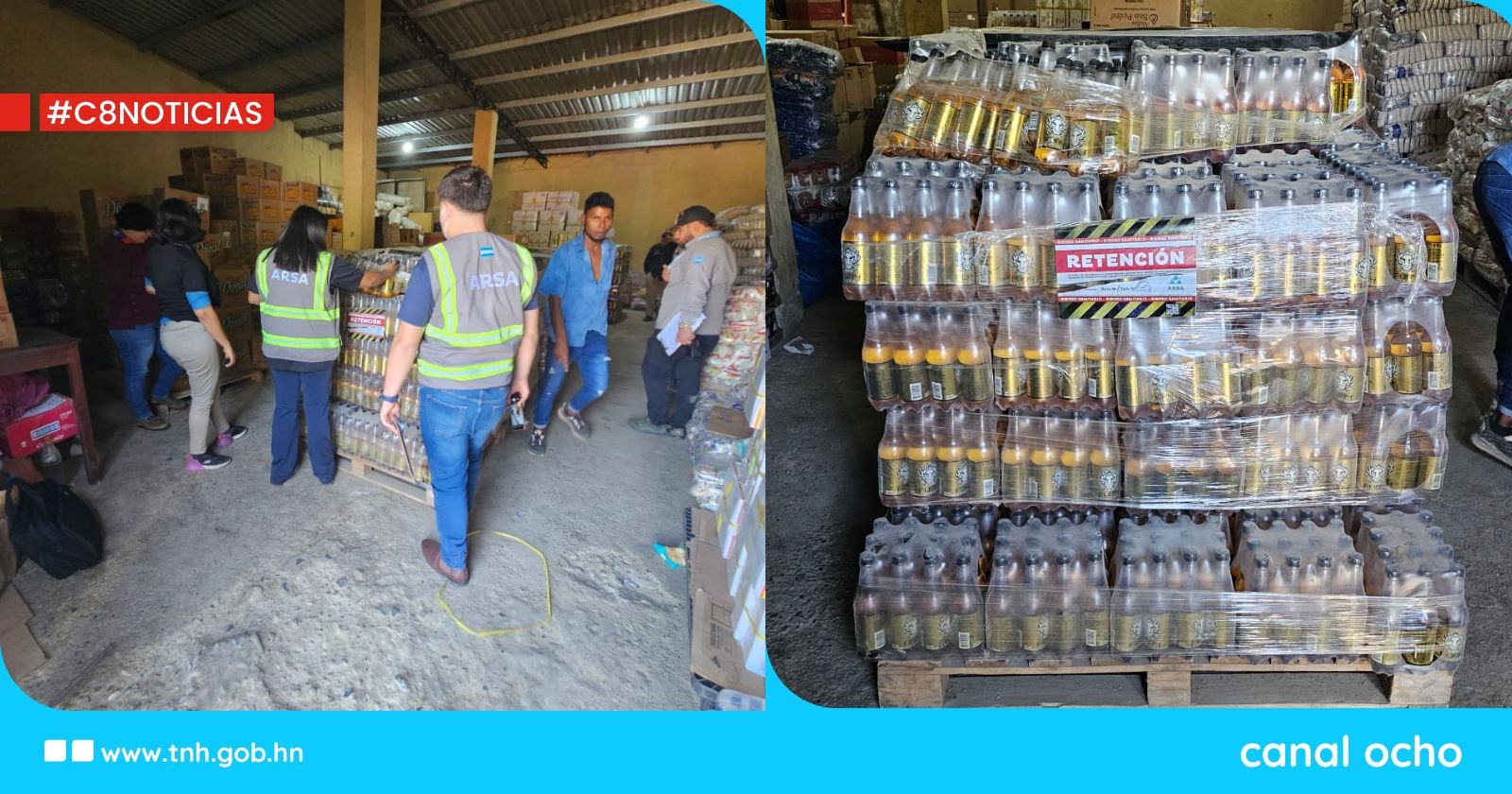 MP decomisa mil paquetes de bebidas energizantes en La Entrada, Copán