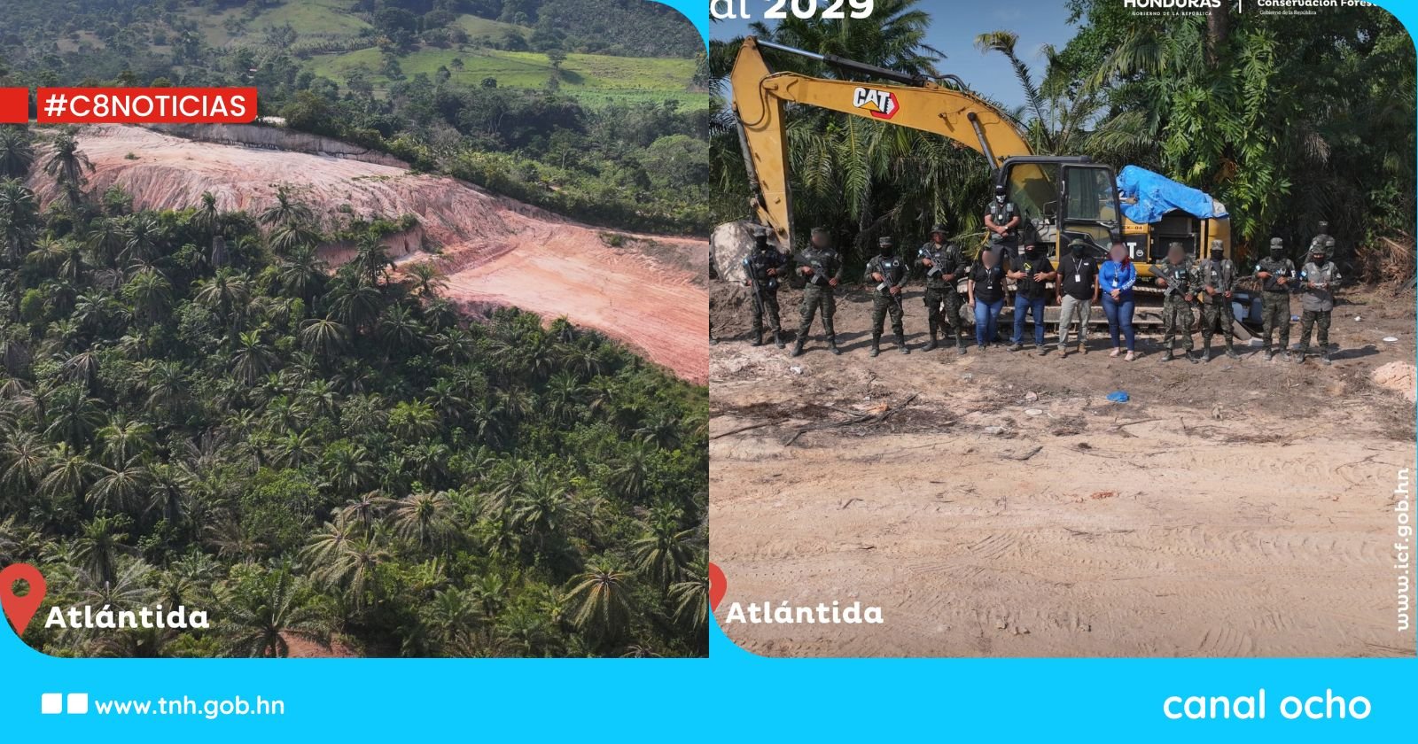 Descubren extracción ilegal de materiales en Arizona, Atlántida