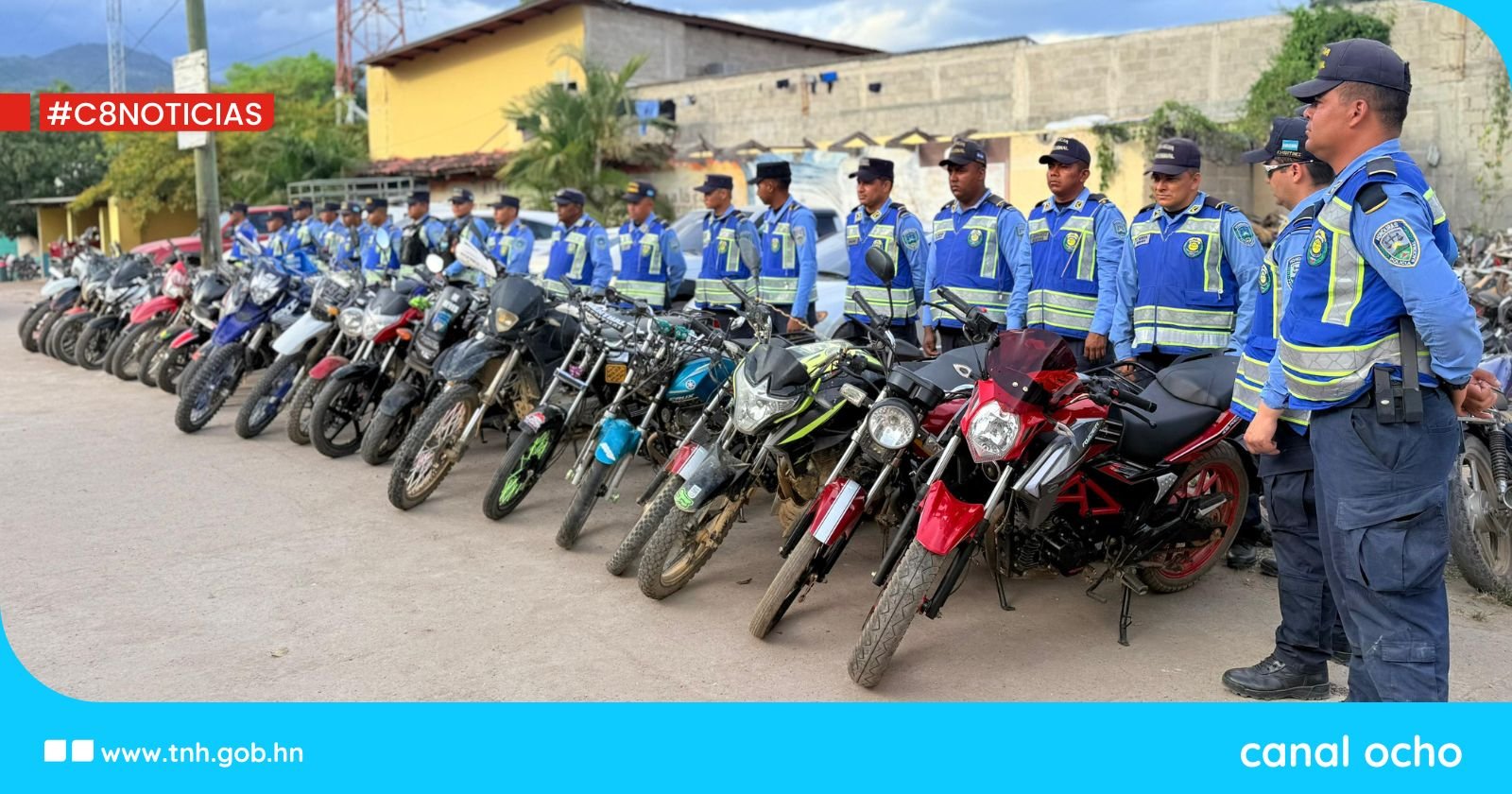Decomisan más de 50 motocicletas por violaciones a la Ley de Tránsito en Campamento, Olancho