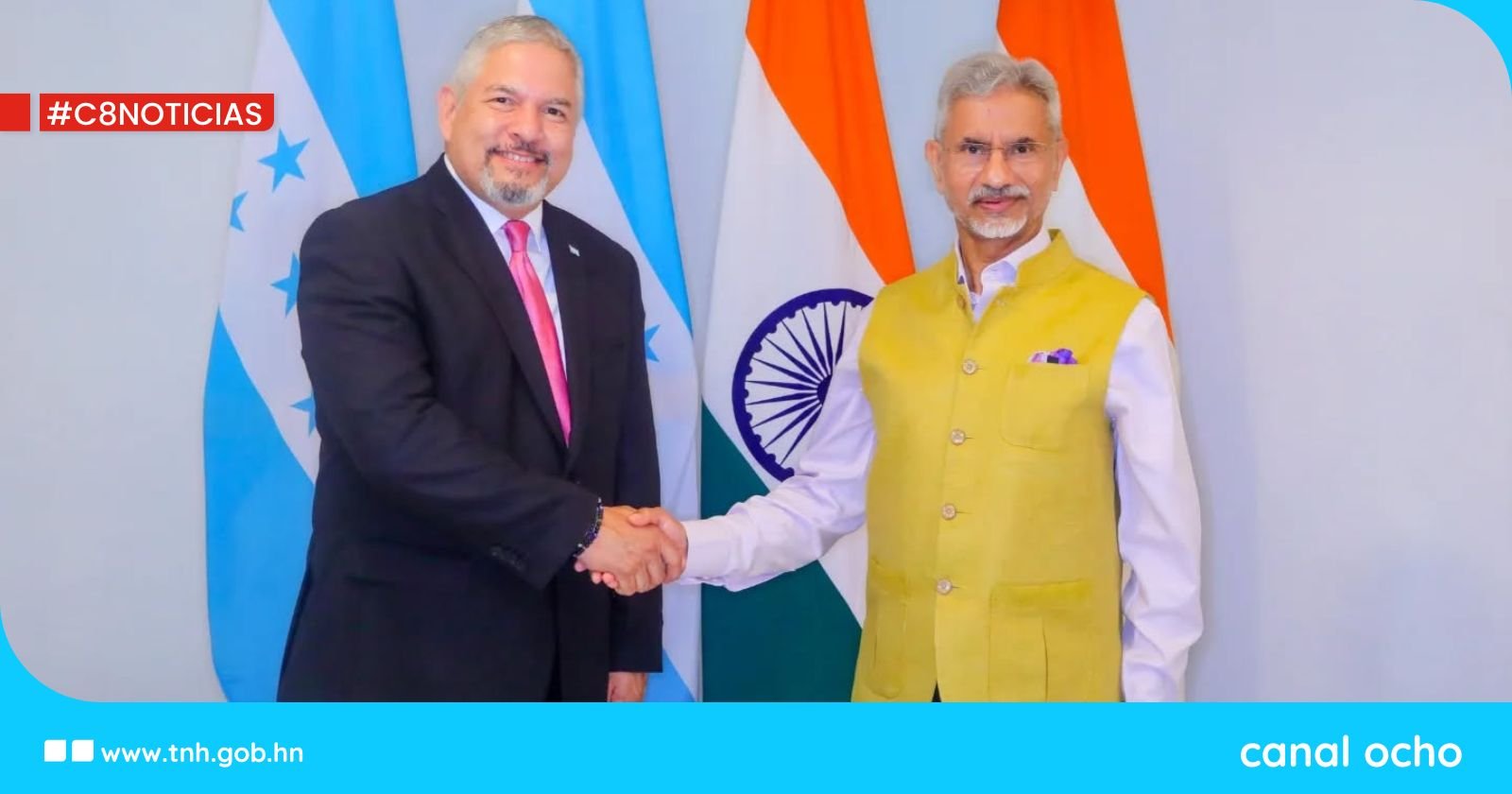 Canciller Reina se reúne con su homólogo de la India para fortalecer la cooperación bilateral