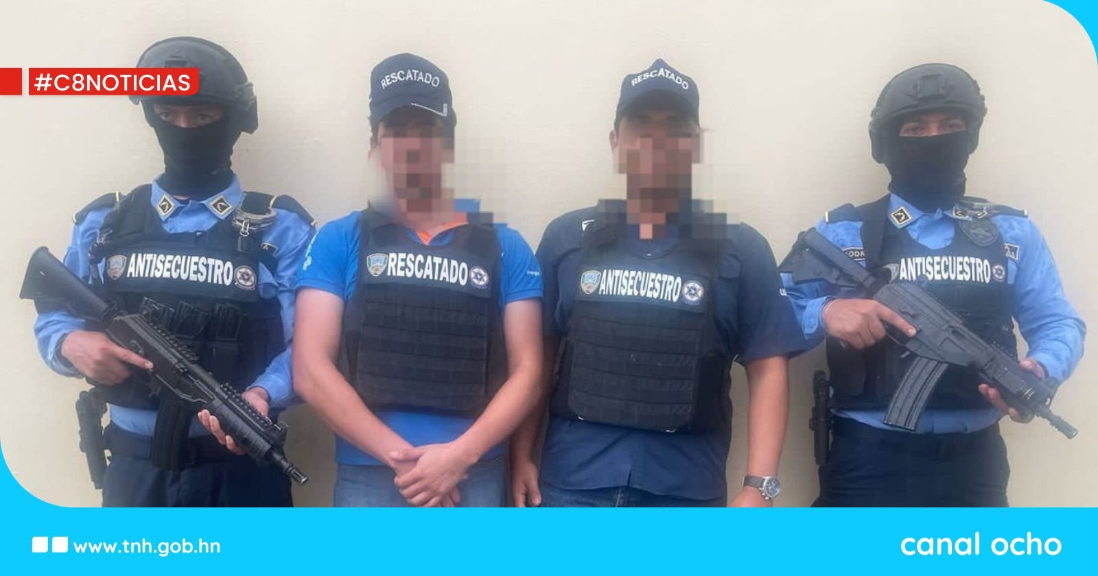 DPI rescata a dos jóvenes secuestrados en Santa Ana; exigían más de L200 mil por su liberación